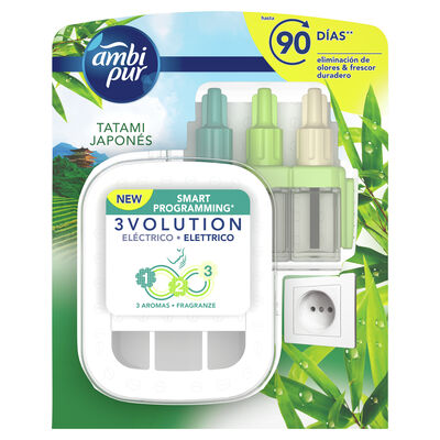 Ambientador el&eacute;ctrico Ambipur 3volution aparato+recambio tatami japon