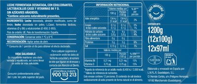 Yogur natural azucarado pack 6 Alipende