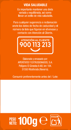 Patatas fritas Alipende 100g paja