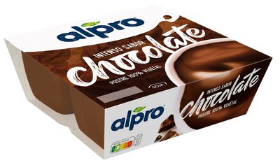 Postre de soja Alpro pack 4 chocolate intenso