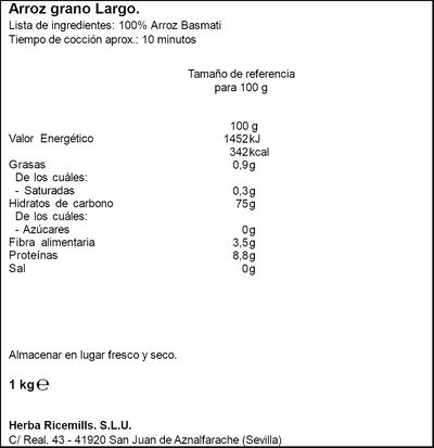 Arroz basmati Tilda Sundari 1kg