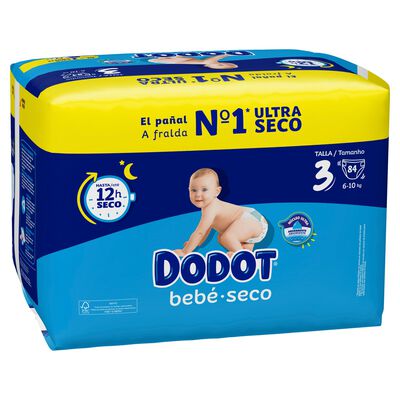 Pañal Dodot talla 3 6-10kg 84 uds