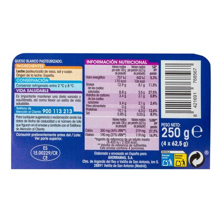Queso blanco Alipende pack 4 uds