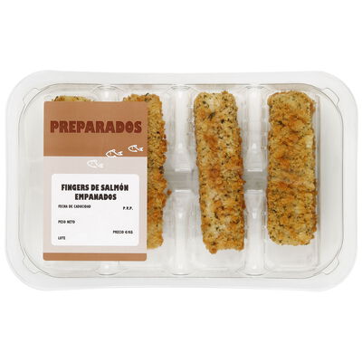 Fingers Salm&oacute;n Empanado Mowi bandeja