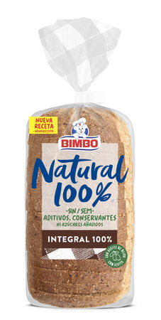 Pan molde Bimbo integral sin lactosa natural 450g