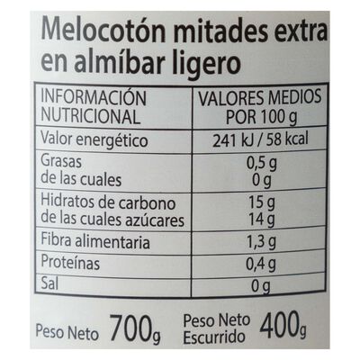 Melocoton en almibar Celorrio 400g