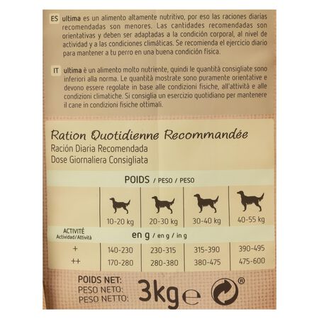 Pienso perro Ultima Nature mini adult cordero 1,25kg
