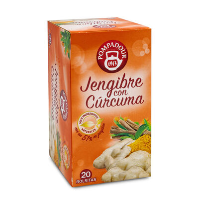 Infusión Pompadour 20u jengibre con cúrcuma