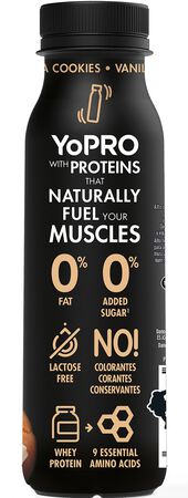 Yogur líquido proteínas Yopro 300g vainilla cookies