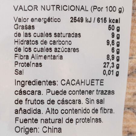 Cacahuetes con cáscara Alipende 400g tostados