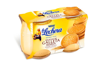 Postre La Lechera pack 2 galleta mar&iacute;a