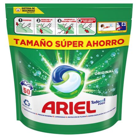 Detergente pods Ariel 50 l original