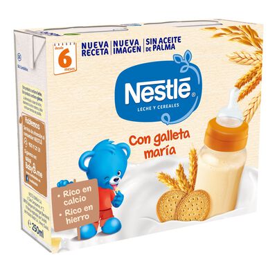 Papilla Nestl&eacute; leche cereales y galleta desde 6 meses
