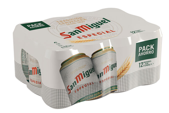 Cerveza rubia San Miguel Especial pack 12 latas 33cl