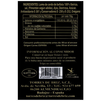 Lomo bellota 50% ib&eacute;rico medina al corte