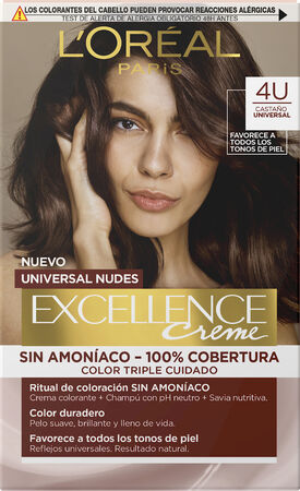 Tinte de cabello L'Oréal Excellence Creme nº4u castaño universal