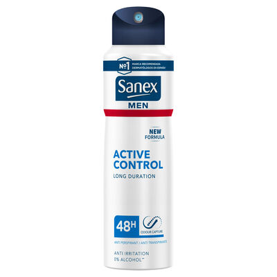 Desodorante En Spray Sanex Men 200 ml Active Control Antitranspirante Sin Alcohol