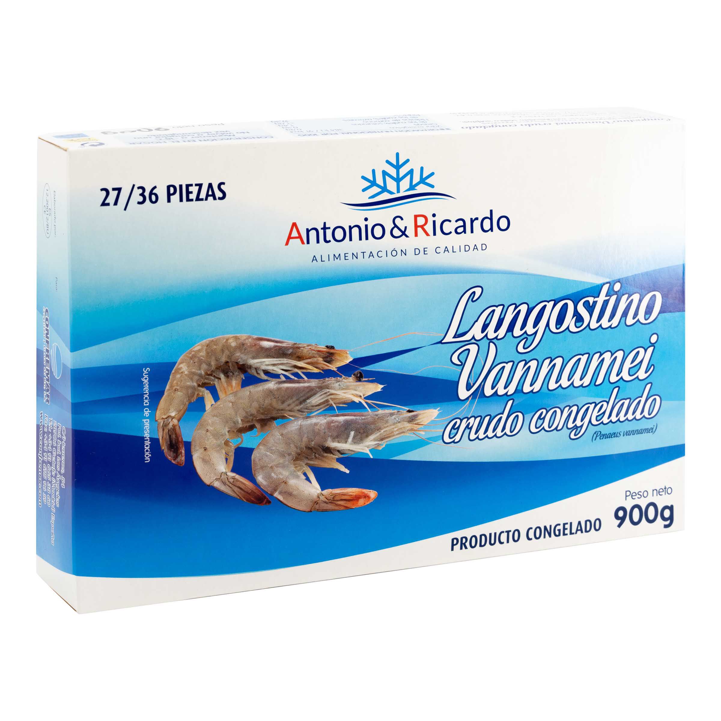 Langostino crudo Antonio y Ricardo 900g 27/36 piezas