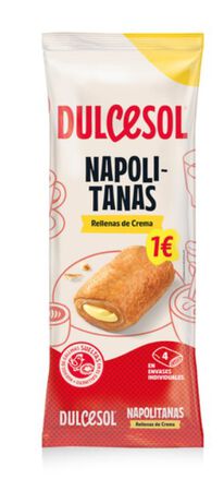 Napolitana Dulcesol 4ud rellenas de crema