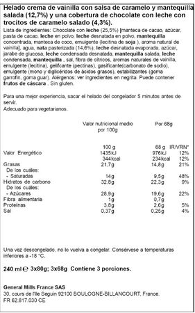 Helado H&auml;agen-Dazs Chunky Salted Caramel 3x80ml
