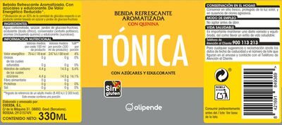 Refresco t&oacute;nica Alipende lata 33cl con quinina