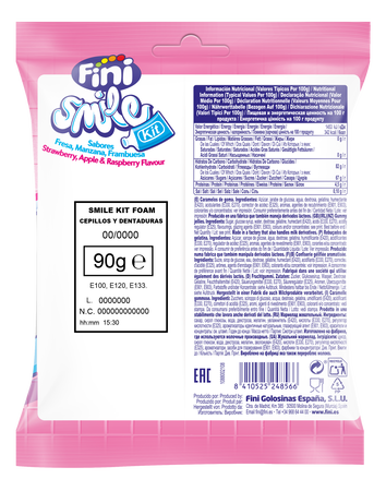 Golosina dentaduras smile Fini 90g