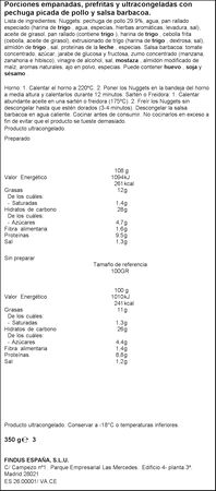 Nuggets La Cocinera 350g salsa barbacoa