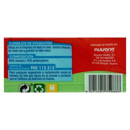 Bayeta Lanta 6 uds colores multiusos
