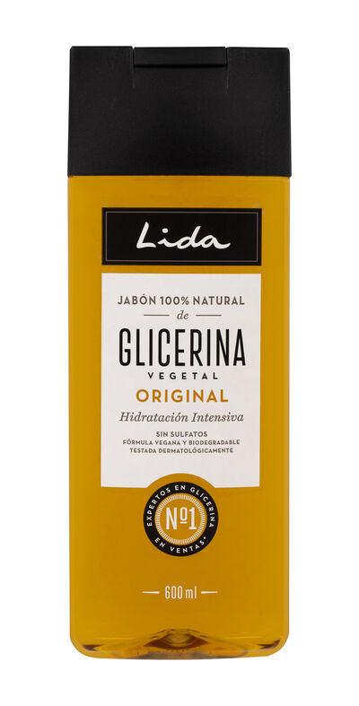 Jab&oacute;n l&iacute;quido Lida 600ml de glicerina 100% natural