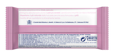 Toallitas &iacute;ntimas desechables Chilly 12 uds delicado f&oacute;rmula suave