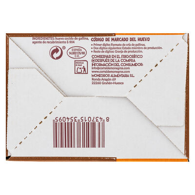 Huevos cocidos camperos de Corral de Monegros 6 unid