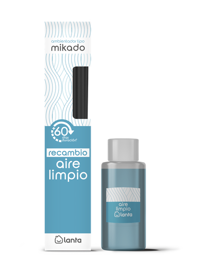 Ambientadores tipo mikado recambio Lanta 50ml aire limpio