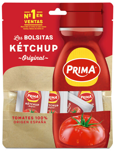 Ketchup en 12 bolsitas individuales Prima 120g