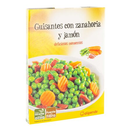 Guisantes con zanahoria y jamon Alipende 300g