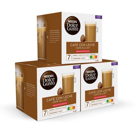Café descafeinado leche nescafé Dolce Gusto 16 cápsulas