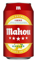 Cerveza con limón Mahou 5 Estrellas Radler lata 33cl