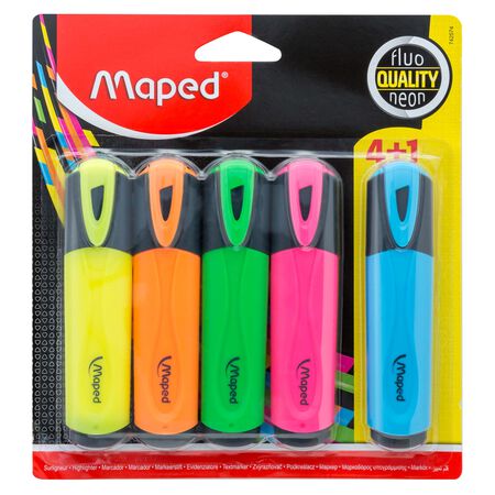 Marcadores fluorescentes Maped 4+1