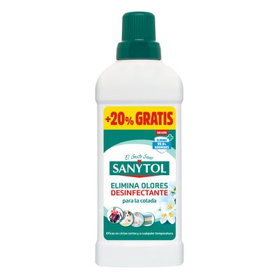 Desinfectante Sanytol liquido 500ml+20% gratis textil sin lejia elimina los malos olores