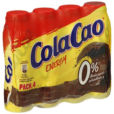 Batido 0% azúcares añadidos Energy Cola Cao Pack 4