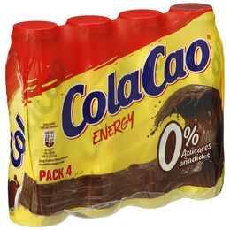 Batido 0% azúcares añadidos Energy Cola Cao Pack 4