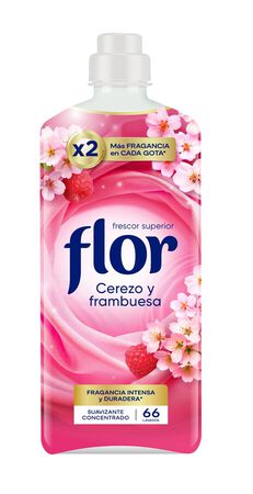 Suavizante Flor 66 lavados cerezo y frambuesa