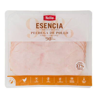 Pechuga de pollo en finas lonchas esencia Tello 125g