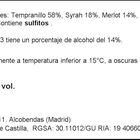 Vino tinto Castilla Finca Río Negro