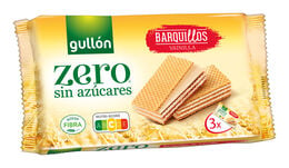 Barquillo relleno crema vainilla s/azúcar Gullón 180g