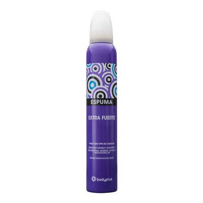 Espuma fijadora para el cabello Bodyplus 250ml extrafuerte
