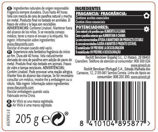 Vela Botánica 205g vainilla y magnolia