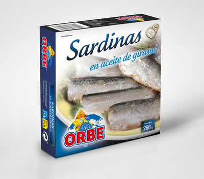 Sardinas en aceite de girasol Orbe 186g