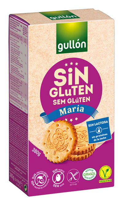 Galleta sin gluten sin lactosa Gullón 380g maría