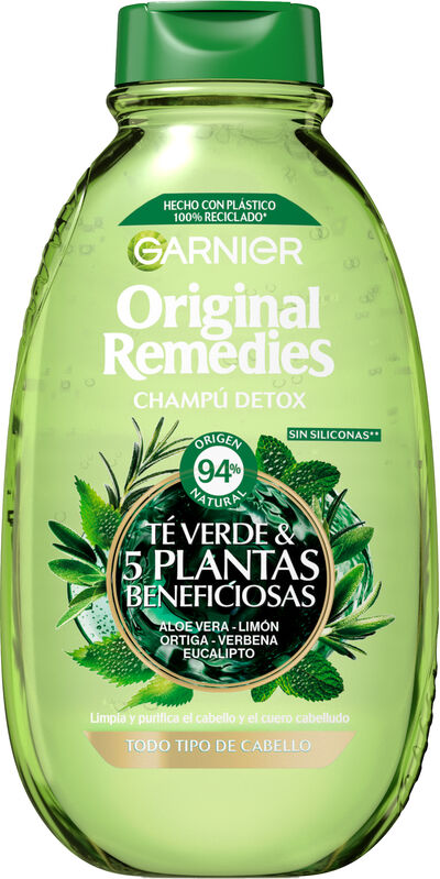 Champ&uacute; detox Garnier Original Remedies 400ml t&eacute; verde