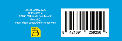 Estropajo con esponja Lanta 3 uds fibra azul